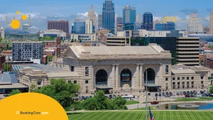 Skyline de Kansas City durante roadtrip Argentina Mundial 2026 en Estados Unidos