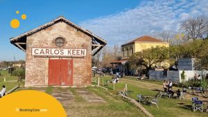 Antigua estación de Carlos Keen, un clásico destino gastronómico de la provincia de Buenos Aires.